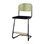 Matte FSC stol sh 57/63 cm stort sæde sort stel
