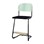 Matte FSC stol sh 57/63 cm stort sæde sort stel