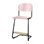 Matte FSC stol sh 57/63 cm stort sæde sort stel