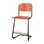 Matte FSC stol sh 57/63 cm stort sæde sort stel