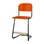 Matte FSC stol sh 57/63 cm stort sæde sort stel