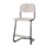 Matte FSC stol sh 57/63 cm stort sæde sort stel