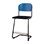 Matte FSC stol sh 57/63 cm stort sæde sort stel