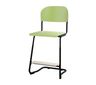 Matte stol sh 57/63 cm stort sæde sort understel