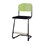 Matte FSC stol sh 57/63 cm stort sæde sort stel