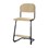 Matte FSC stol sh 57/63 cm stort sæde sort stel