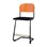 Matte FSC stol sh 57/63 cm stort sæde sort stel