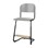 Matte FSC stol sh 57/63 cm stort sæde sort stel