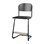 Matte FSC stol sh 57/63 cm stort sæde sort stel
