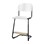 Matte FSC stol sh 57/63 cm stort sæde sort stel