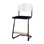 Matte FSC stol sh 57/63 cm stort sæde sort stel