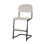 Matte FSC stol sh 45/63 cm stort sæde sort stel