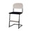 Matte FSC stol sh 45/63 cm stort sæde sort stel
