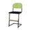 Matte FSC stol sh 45/63 cm stort sæde sort stel