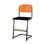 Matte FSC stol sh 45/63 cm stort sæde sort stel