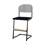 Matte FSC stol sh 45/63 cm stort sæde sort stel