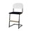 Matte FSC stol sh 45/63 cm stort sæde sort stel