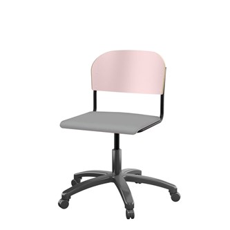 Matte FSC stol gas stort sæde sort stel