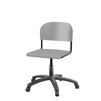 Matte FSC stol gas stort sæde sort stel