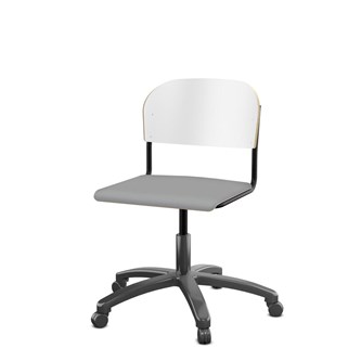 Matte FSC stol gas stort sæde sort stel