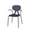 Poly 4 large m/armlæn sh 45 cm sort understel