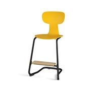 Take C stol medium sh 50 cm m/fodstøtte sort understel