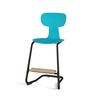 Take C stol medium sh 50 cm m/fodstøtte sort understel
