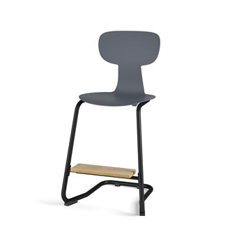 Take C stol medium sh 50 cm m/fodstøtte sort understel