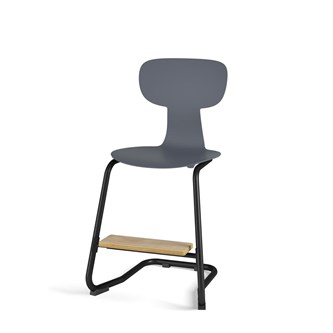 Take C stol medium sh 45 cm m/fodstøtte sort understel