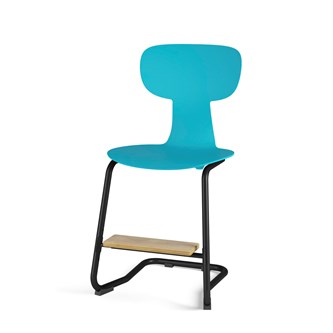Take C stol large sh 45 cm m/fodstøtte sort understel