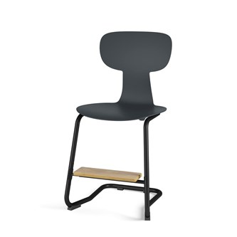 Take C stol large sh 45 cm m/fodstøtte sort understel