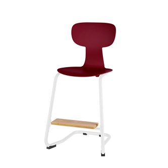 Take C stol medium sh 50 cm m/fodstøtte hvidt understel
