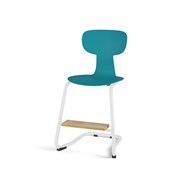 Take C stol medium sh 45 cm m/fodstøtte hvidt understel