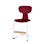 Take C stol large sh 45 cm m/fodstøtte hvidt understel
