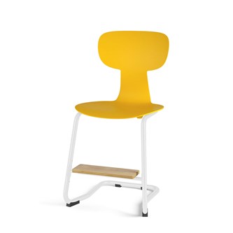 Take C stol large sh 45 cm m/fodstøtte hvidt understel