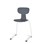 Take D stol medium sh 45 cm hvidt understel