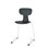 Take D stol medium sh 45 cm hvidt understel