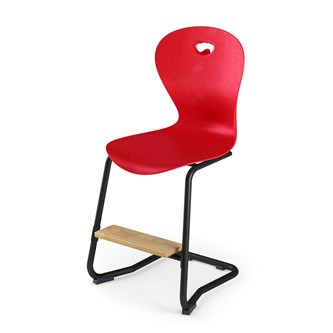 Karoline C stol medium sh 45 cm m/fodstøtte sort understel