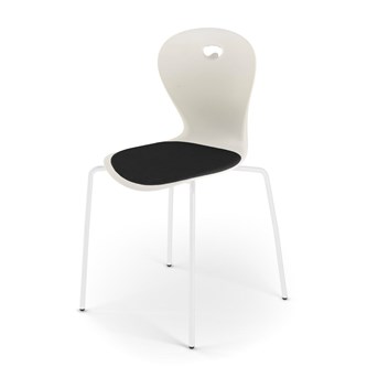 Karoline 4 stol medium sh 33 cm hvidt understel