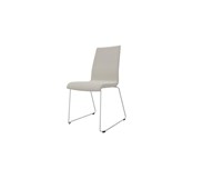 Apollo konferencestol medium glat ryg, sølv medestel