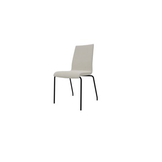 Apollo konferencestol medium glat ryg, sorte ben