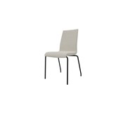 Apollo konferencestol medium glat ryg, sorte ben