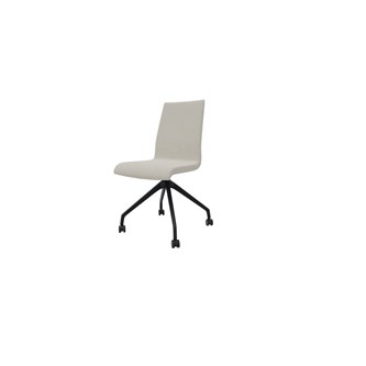 Apollo konferencestol medium glat ryg, sort kryds m/hjul