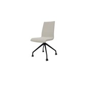 Apollo konferencestol medium glat ryg, sort kryds m/hjul