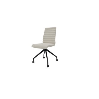 Apollo konferencestol medium ryg, sort kryds m/hjul