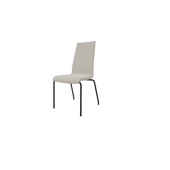 Apollo konferencestol høj glat ryg, sorte ben