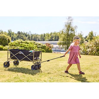 Trækvogn i stof, sammenklappelig