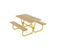 Rørvik picnicbord fyrretræ lakeret stel 140x70 H72 cm