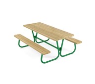 Rørvik picnicbord fyrretræ lakeret stel 180x70 H72 cm