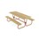 Rørvik picnicbord fyrretræ lakeret stel 200x70 H72 cm